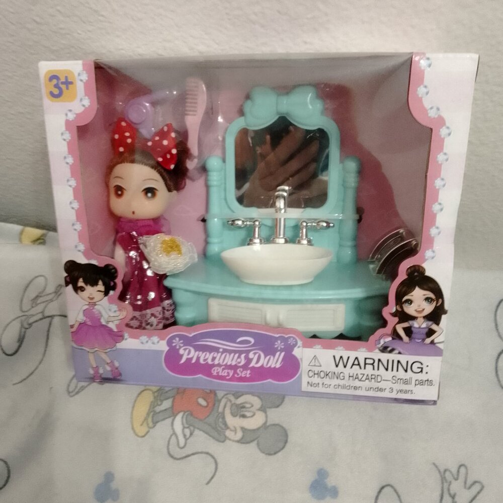 "Precious Doll Play Set", Doll and Sink Set